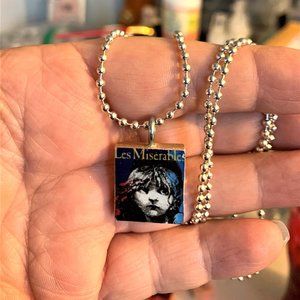(2/$12,4/$20) Les Miserables Scrabble Necklace